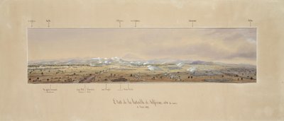 Situation of the Battle of Solferino and San Martino at 11:30 AM, Viewed from the Bell Tower of the Church of San Damaso by Carlo Bossoli